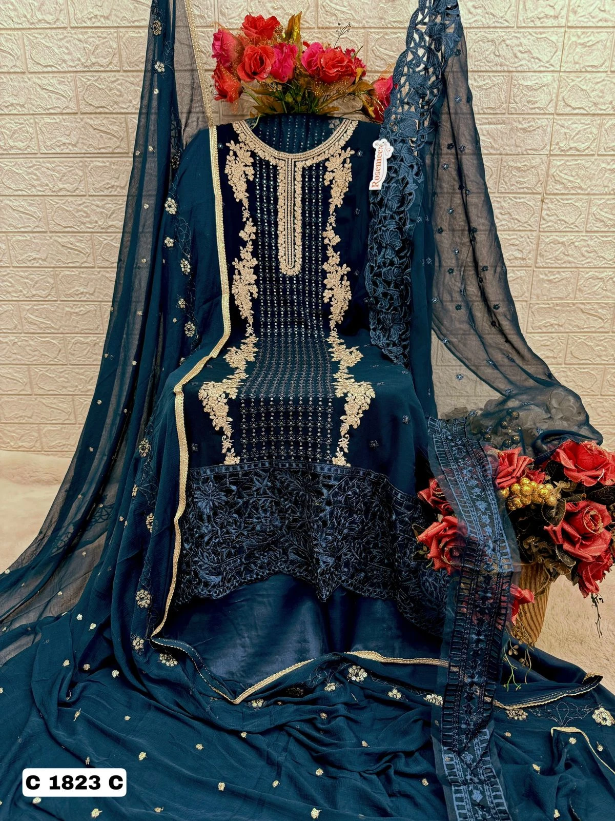 Fepic C 1823 Georgette Wholesale Pakistani Salwar Suit Catalog — Wholesale Salwar Suits, MPA wholesale from Surat - Gallery Image 2